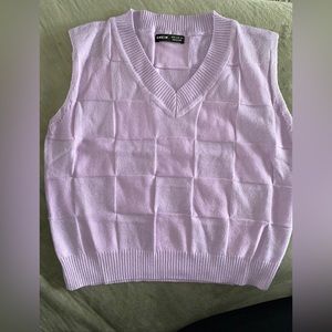 Purple lilac cropped sweater vest by Shein New size 6